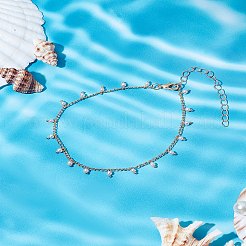 Латунные браслеты с подвесками для женщин&nbsp;AJEW-LP0007-14G