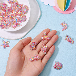 24шт 6 стиля подвески из смолы&nbsp;RESI-TA0003-27