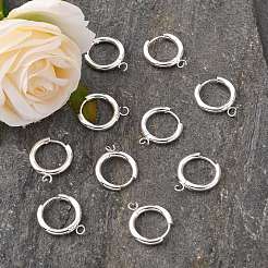 201 фурнитура для сережек-колец Huggie Hoop из нержавеющей стали&nbsp;LS-STAS-P283-01D-S