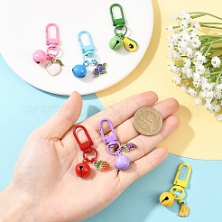 Подвесные украшения из эмали из сплава 6 шт.&nbsp;HJEW-YW00171