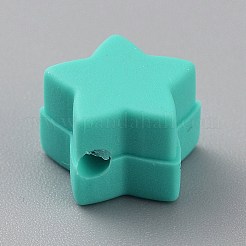 Perles focales en silicone étoile&nbsp;SIL-TAC0008-08G
