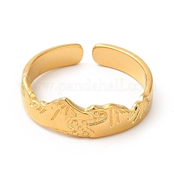 Ионное покрытие(ip) 304 нержавеющая сталь горный открытый манжета кольцо для женщин&nbsp;RJEW-E063-09G