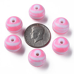 Непрозрачные полосатые акриловые бусины&nbsp;LS-MACR-S373-27B-05