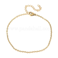 Браслеты-цепочки из нержавеющей стали 304 BJEW-C134-01D-G