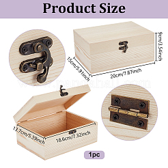 Aufbewahrungsboxen aus Holz&nbsp;WOOD-WH0062-50B