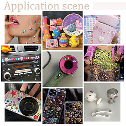 16 лист 16-х цветных прозрачных акриловых наклеек со стразами DIY-GA0004-54