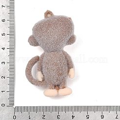 Silikonanhänger mit Tiermotiven aus beflocktem Material&nbsp;SIL-C012-03H