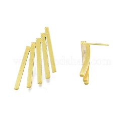 Серьги-гвоздики из латуни с прямоугольным стержнем для женщин&nbsp;EJEW-G322-20MG