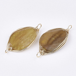 Соединители с проволочной обмоткой из натурального агата&nbsp;G-S344-104I