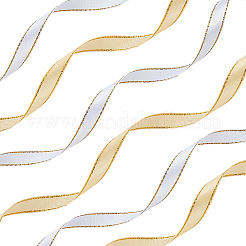 2 рулон двухцветной полиэстеровой ленты с золотой окантовкой&nbsp;OCOR-CY0003-11