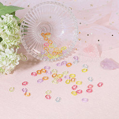 560 шт. 7 цвета прозрачные акриловые соединительные кольца MACR-CA0001-42