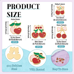 8 шт. 4 стиля подвески из нержавеющей стали 304&nbsp;STAS-TA0003-28