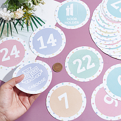 36 Stück 36 Stile flache runde Papier-Leeretikettenaufkleber&nbsp;DIY-WH0308-853A