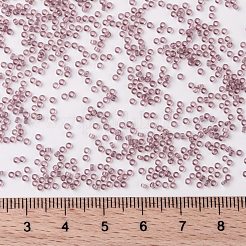 MIYUKIラウンドロカイユビーズ  日本製シードビーズ  15/0  （rr142)透明スモーキーアメジスト  15/0  1.5mm  穴：0.7mm  約250000個/ポンド&nbsp;SEED-G009-RR0142