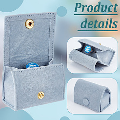 Вельветовые коробки для хранения колец в форме мешочка с кнопкой TP-WH0015-13C