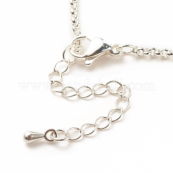 Cavigliera con maglie in smalto con malocchio e catene rolo in acciaio inossidabile 304 per donna&nbsp;AJEW-AN00495