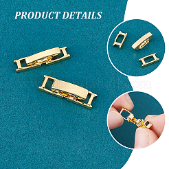 24 шт. 2 стиля латунных раскладывающихся застежек KK-UN0003-11G