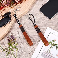 2 шт. брелок для ключей из коровьей кожи&nbsp;AJEW-CL0001-80C