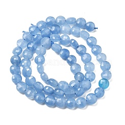 Природные окрашенные белого нефрита нитей бисера G-C179-A6mm-10