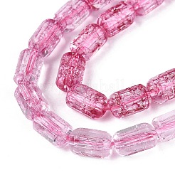 Fili di perline di vetro trasparenti screpolate&nbsp;GLAA-N068-05A-08