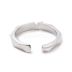 Открытое кольцо-манжета из прозрачного кубического циркония RJEW-E072-20P