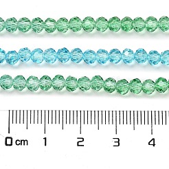 Fili di perline in vetro verniciato trasparente&nbsp;LS-DGLA-A034-T3mm-A17