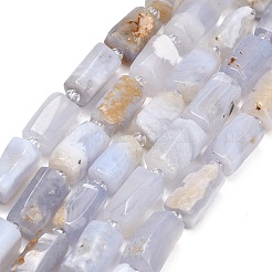 Chapelets de perles en agate avec dentelle bleue naturelle&nbsp;G-D109-A02