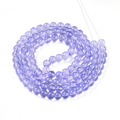 Fili di perle di vetro trasparenti con vernice da forno&nbsp;DGLA-N006-8mm-06