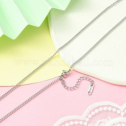 Ожерелье из нержавеющей стали 304 с панцирной цепью для мужчин и женщин NJEW-YW0001-12