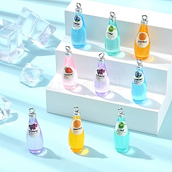 10шт 5 цвета прозрачные подвески из смолы&nbsp;RESI-YW0005-28