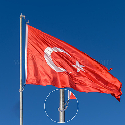 Застежки для ключей из ПВХ с бусинами из нержавеющей стали 304&nbsp;FIND-WH0199-331