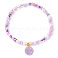 7шт стеклянные бусины стрейч-браслеты&nbsp;BJEW-JB11219