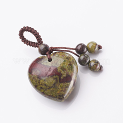 Подвесные украшения из натурального и синтетического камня HJEW-K032-07A