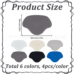 6 пакетик 6-х цветная тканевая заплатка для ремонта каблука обуви&nbsp;AJEW-DR0001-95