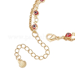 Многослойные браслеты ручной работы с элементами лэмпворка от сглаза BJEW-JB12213-01