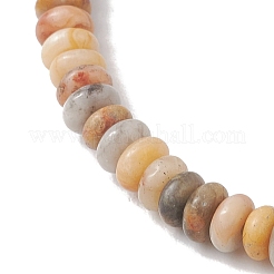 2 шт. браслет из натуральных бусин гагата «Crazy Agate» на эластичной основе&nbsp;BJEW-JB13415-04