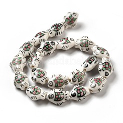 Ручной печатный шарики фарфора PORC-F005-03A