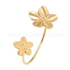 Браслеты-манжеты из нержавеющей стали 304 для женщин&nbsp;LS-BJEW-G777-01G