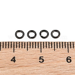 304ステンレススチールオープン丸カン  イオンプレーティング（ip）  ブラック  3.5x0.7mm  内径：2.3mm  21ゲージ&nbsp;SA-CBAF81C-01C-EB