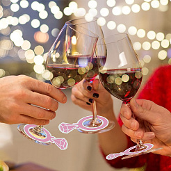 Бумажные подвески для бокалов для вина AJEW-WH0080-13F