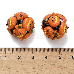 Perline di strass in argilla polimerica a tema Halloween con resina&nbsp;RESI-Z045-02B-02