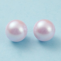 Pomプラスチックビーズ  模造パール  中央掘削  ラウンド  ラベンダー  11.5~12mm  穴：1.2mm&nbsp;KY-C012-01D-04