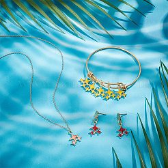 120шт 6 цвета сплава эмалевые подвески&nbsp;ENAM-AR0001-45