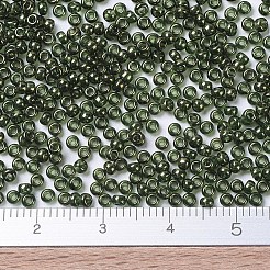 MIYUKIラウンドロカイユビーズ  日本製シードビーズ  （rr306)オリーブゴールド光沢  11/0  2x1.3mm  穴：0.8mm  約1100PCS /ボトル  10 G /ボトル&nbsp;SEED-JP0008-RR0306