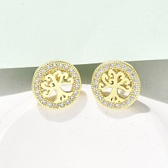 Серьги-гвоздики из циркония EJEW-P303-01B-G