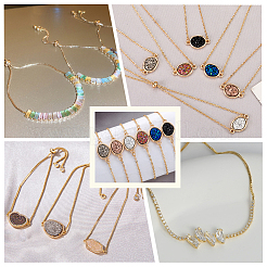 10 шт. 304 нержавеющая сталь цепочки-коробки/венецианские цепи браслеты изготовление AJEW-BBC0002-10