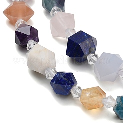 Нити бусин из натурального розового кварца G-L642-D03-01