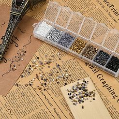 3500шт 7 стиля 12/0 стеклянные круглые бусины SEED-YW0001-37