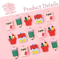 16 шт. 4 подвески из смолы на канцелярскую тематику RESI-FS0001-89