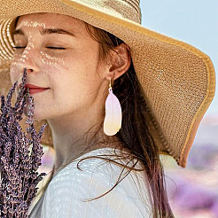 Наборы для самостоятельного изготовления ожерелий и сережек из акрилового пера и вощеного хлопкового шнура&nbsp;DIY-YW0011-53